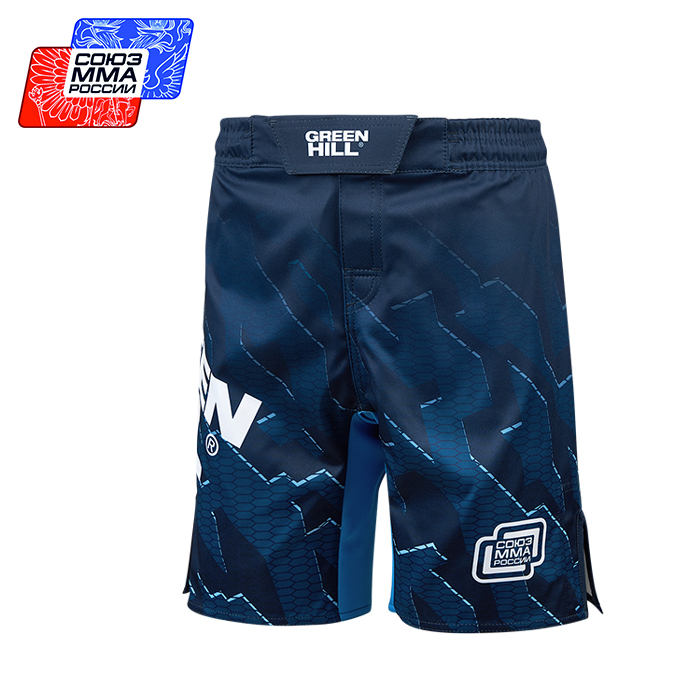  Шорты GREEN HILL СОЮЗ ММА РОССИИ синие 