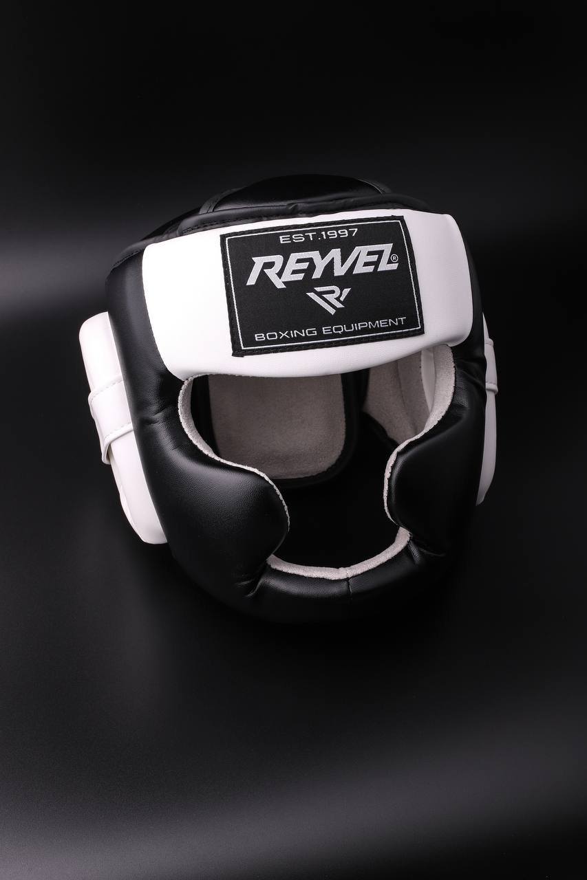  Шлем Reyvel тренировочный Full Face черно белый 