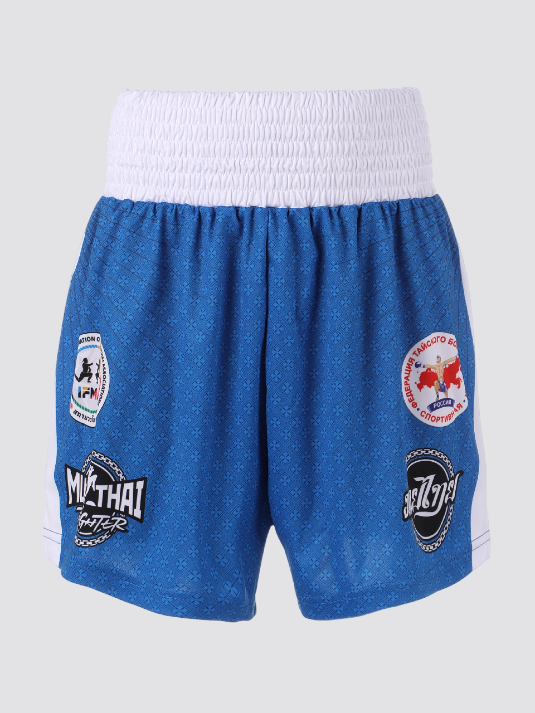  Тайские шорты RFighter ФТБР-TEAM RUSSIA синие 