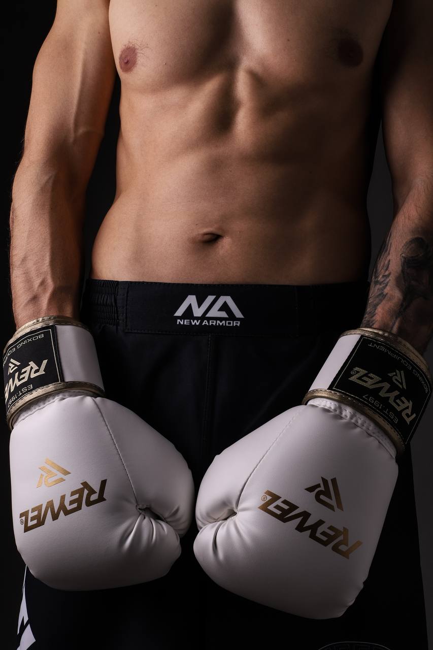  Боксерские перчатки Reyvel 80 белые 