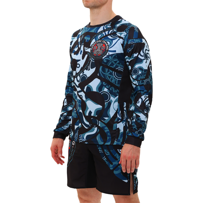  Тренировочный лонгслив Hardcore Training Nordic Ornament Black/Gray 
