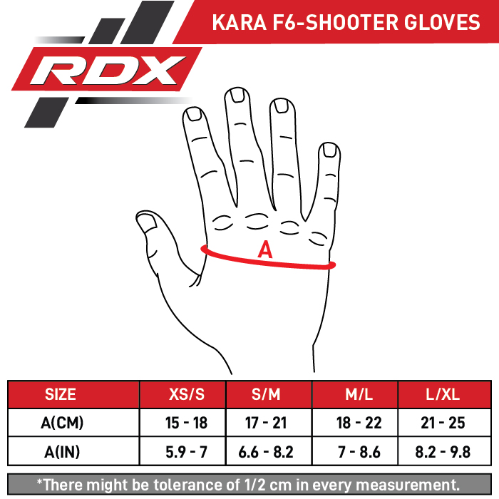  Перчатки MMA RDX Grappling Shooter F6 Plus черный матовый 