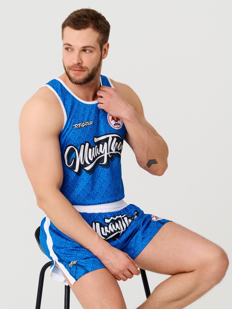  Майка тренировочная RFighter ФТБР-MT синяя 