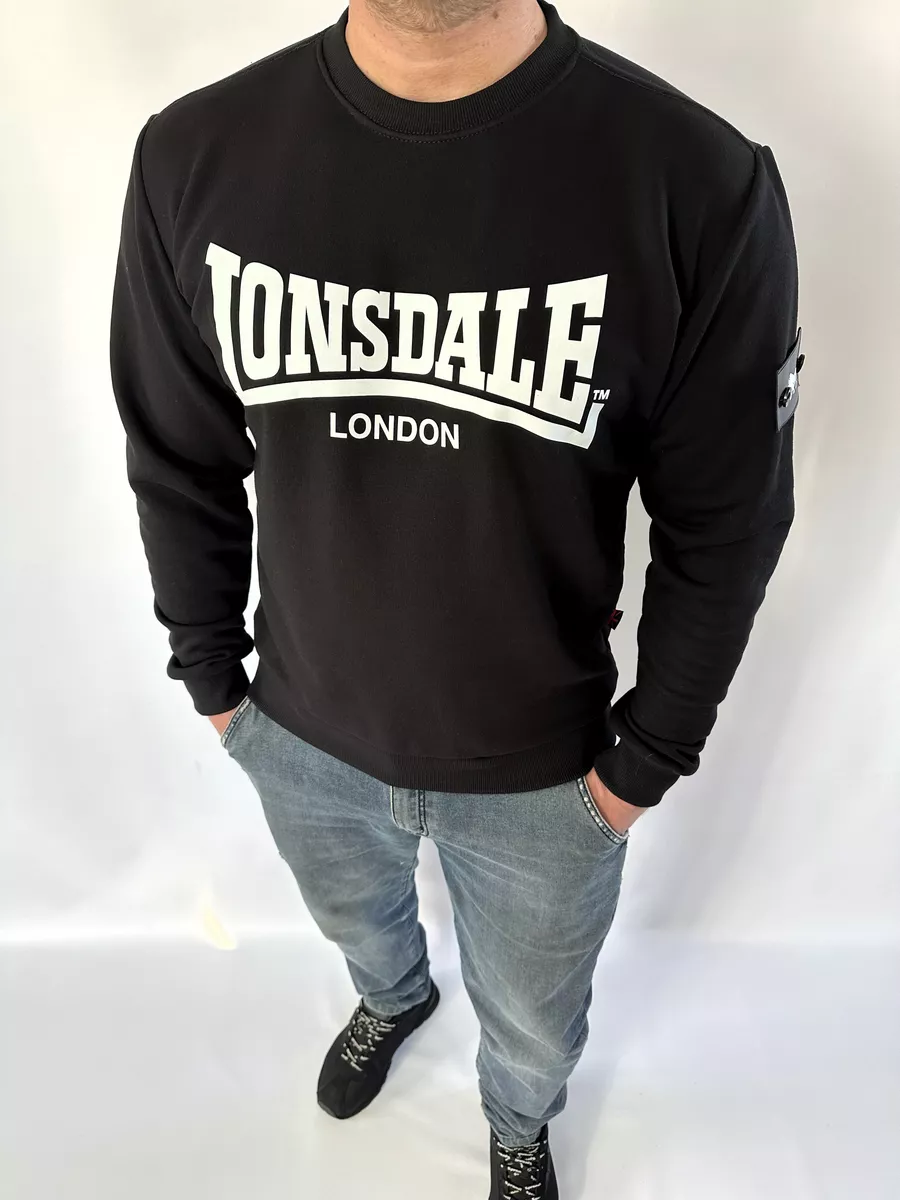  Свитшот Lonsdale Big Logo patch черный 