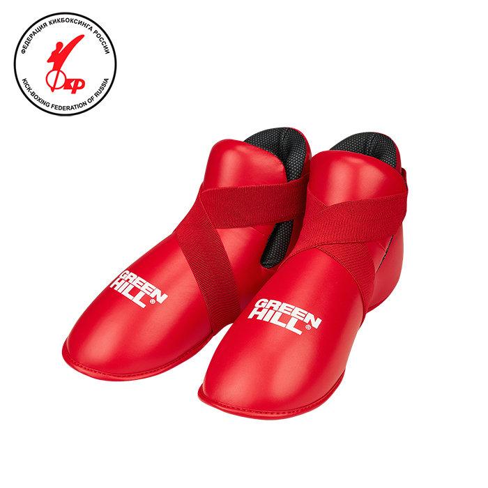  Кикбоксерские футы GREEN HILL аккредитованные красные 