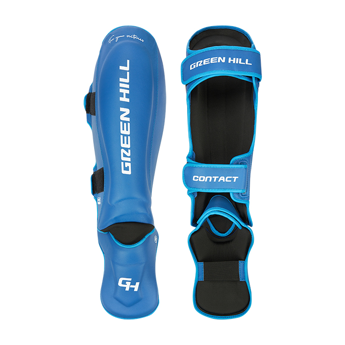  Защита голень-стопа Green Hill Contact 3D inject foam MF Синий 