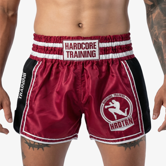  Тайские шорты Hardcore Training Base 2.0 бордовые 
