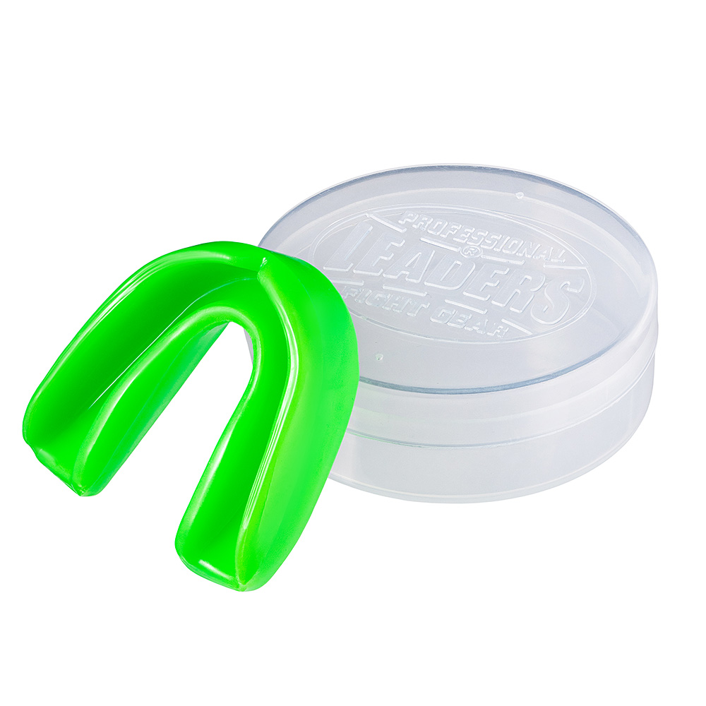  Капа боксерская LEADERS мятная с футляром 