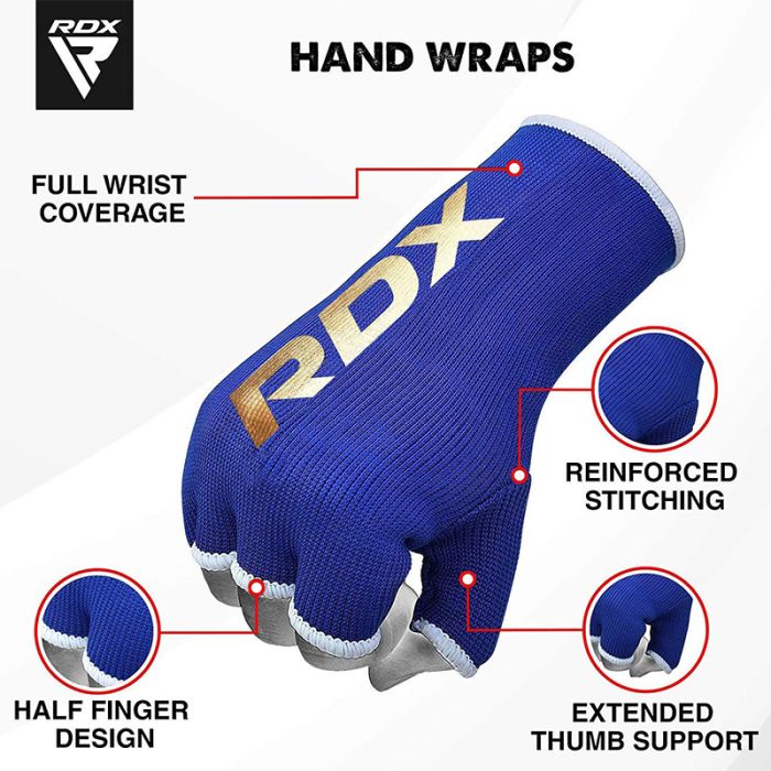  Быстрые бинты RDX INNER HAND GLOVES синие 