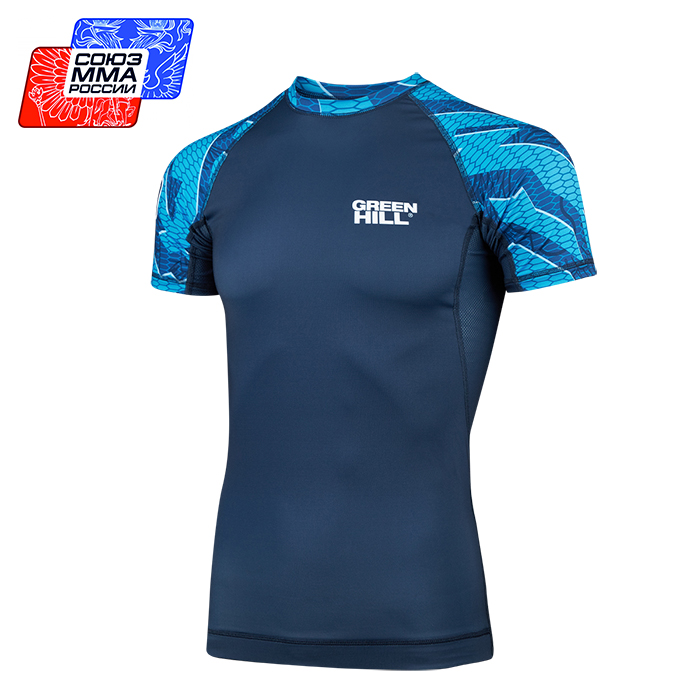  Рашгард GREEN HILL СОЮЗ ММА РОССИИ MMU-035 Синий 