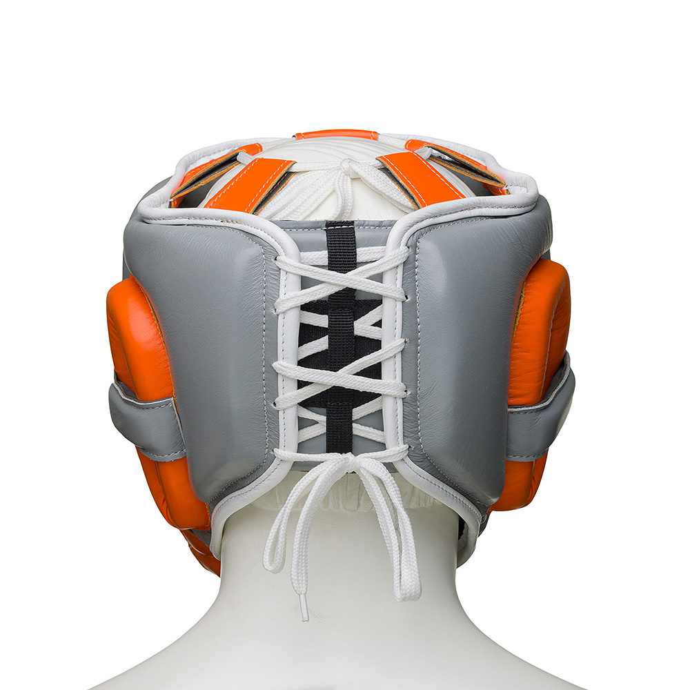  Шлем боксерский LEADERS MEX FANCY GR/OR 