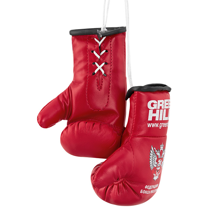  Сувенирные боксерские перчатки GREEN HILL Федерация Бокса России красный 