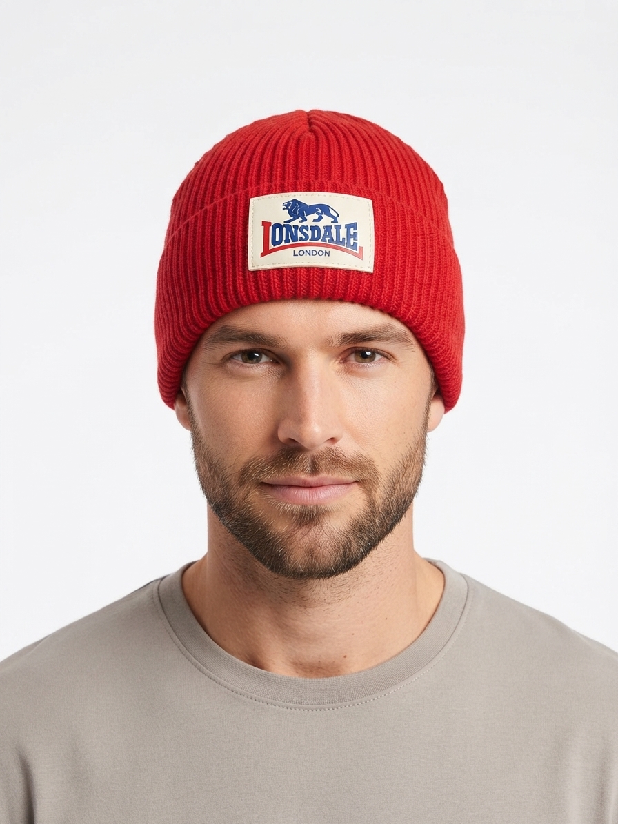  Шапка Lonsdale Pinmore красн/бел. 