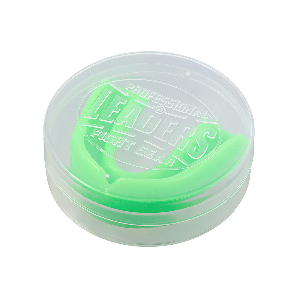  Капа боксерская LEADERS мятная с футляром 