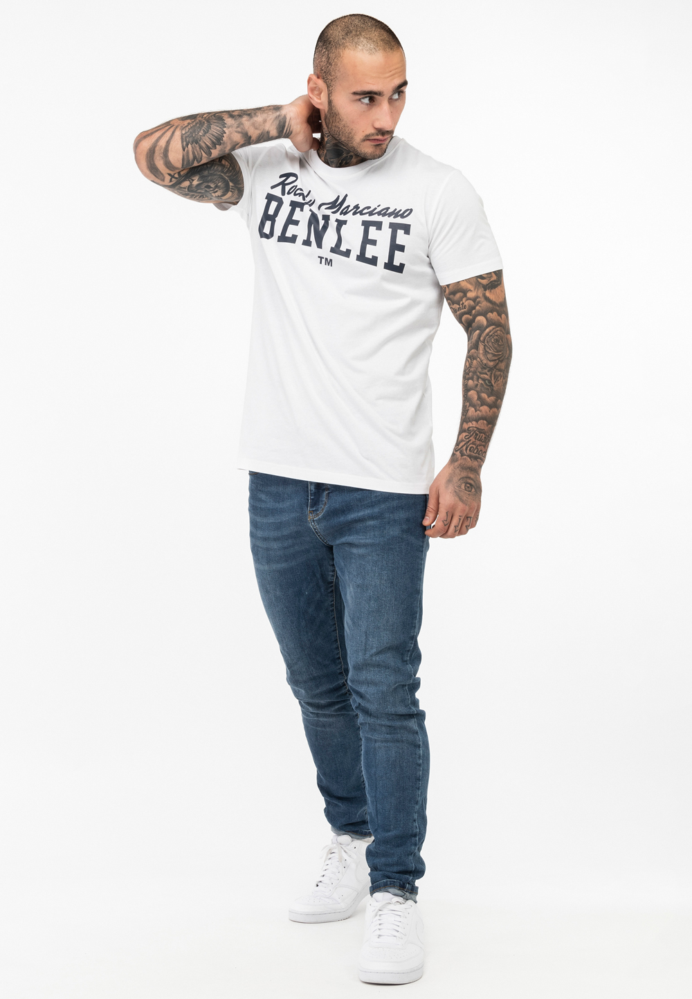  Футболка Benlee Rocky Marciano Logo белая 