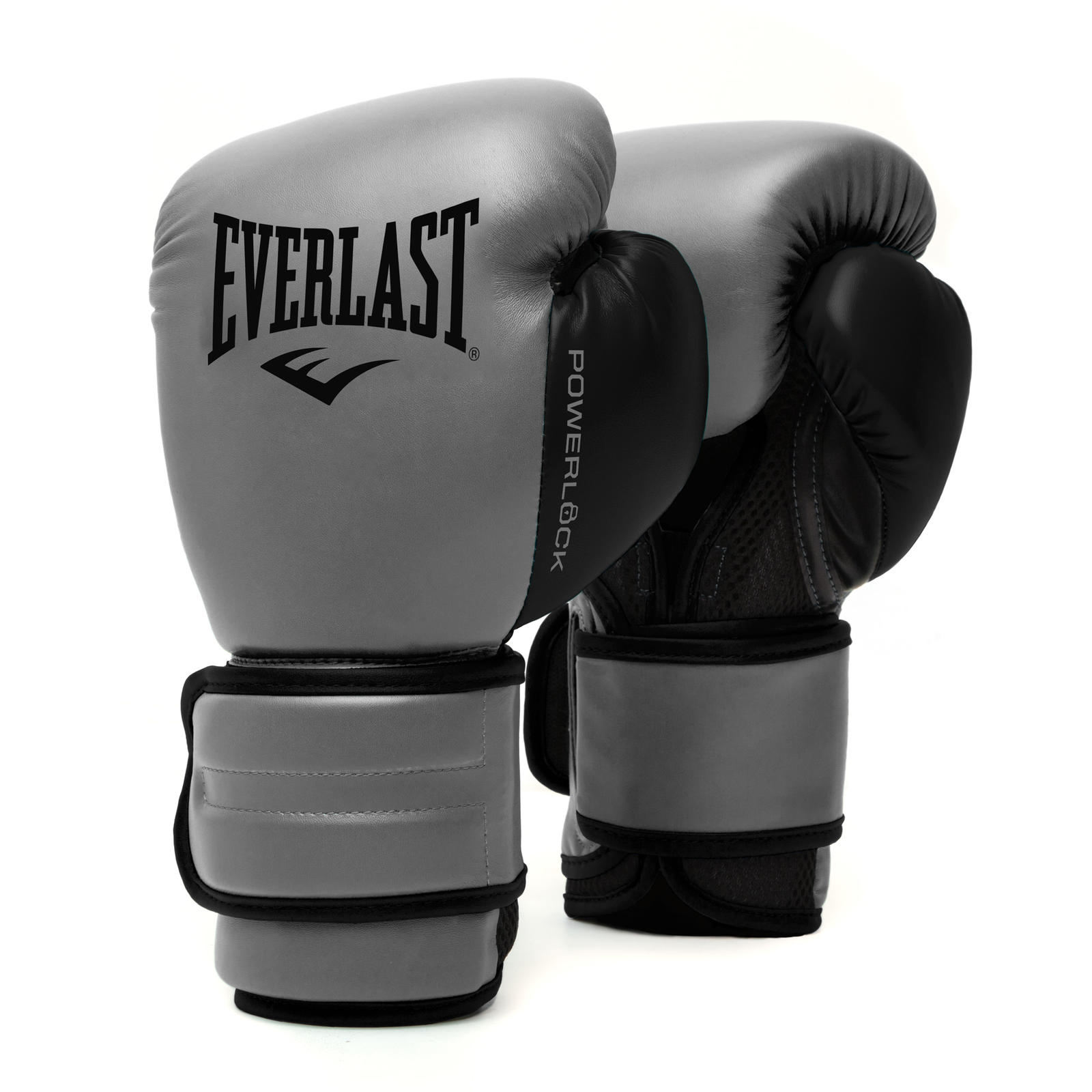  Боксерские перчатки Everlast Powerlock PU 2 серые 