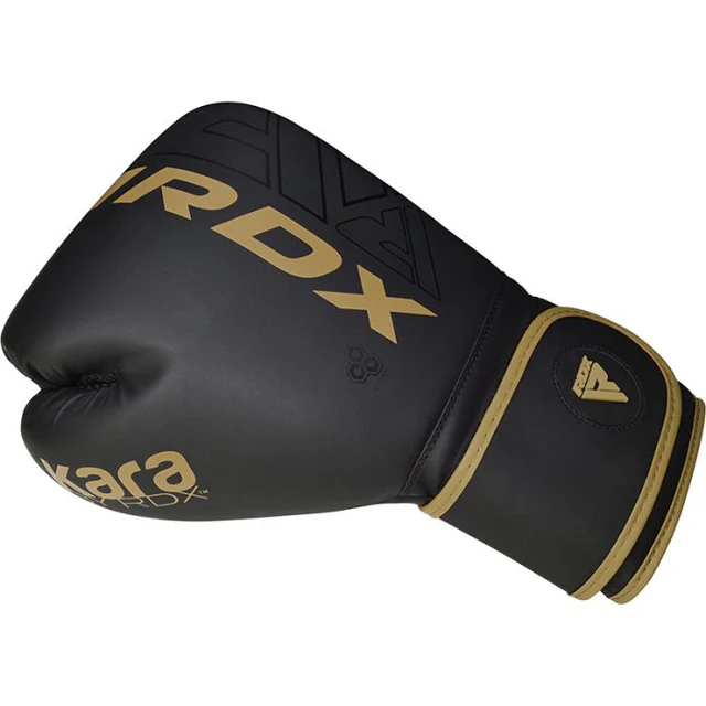  Боксерские перчатки RDX BGR F6 KARA черно золотые 