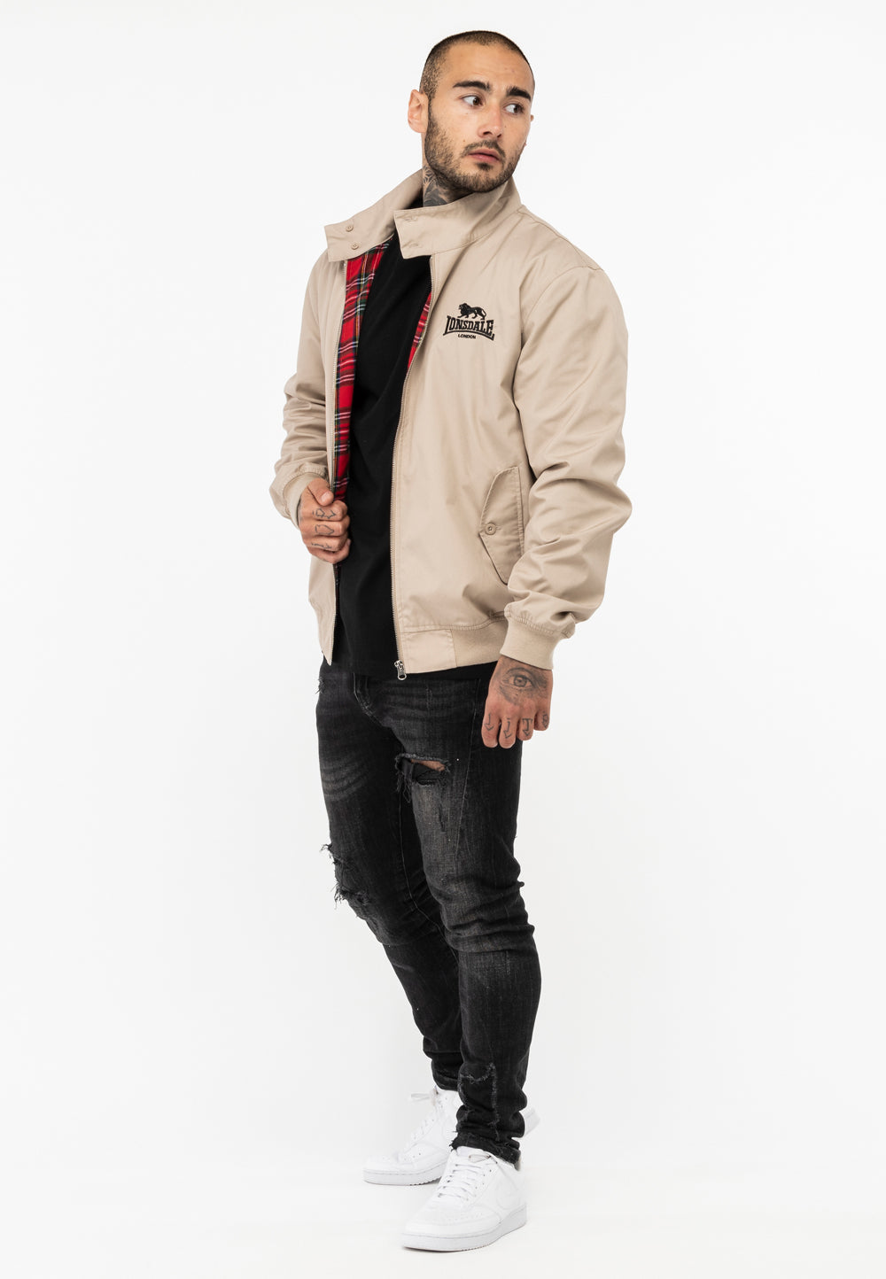  Куртка Харрингтон LONSDALE CLASSIC Sand бежевая 