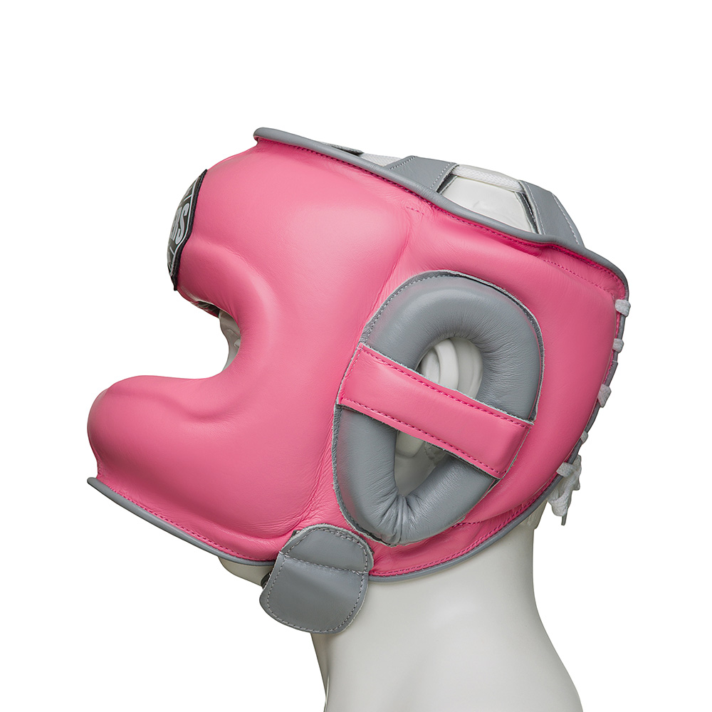  Шлем боксерский LEADERS FANCY с бамперной защитой PNK/GR 