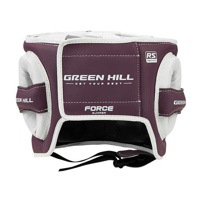  Боксерский шлем GREEN HILL Force Bumper KK Фиолетово-белый 