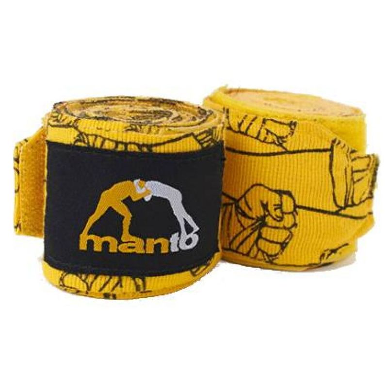  Боксерские бинты Manto Pattern 450 желтые 
