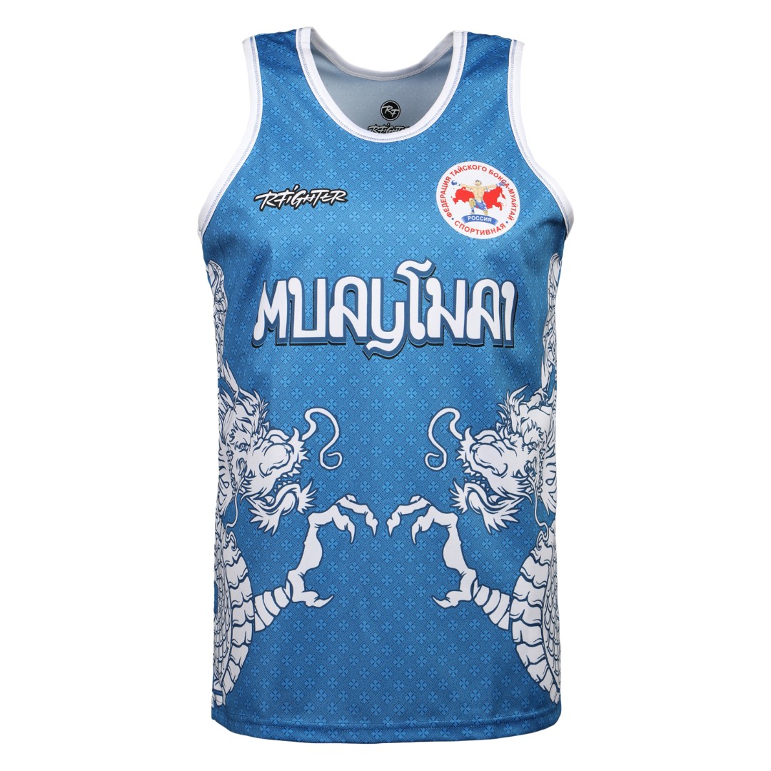  Майка тренировочная RFighter ФТБР-DRAG синяя 