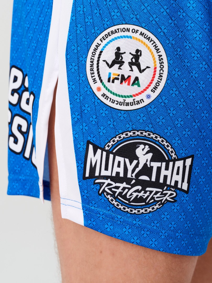  Тайские шорты RFighter ФТБР-МТ синие 