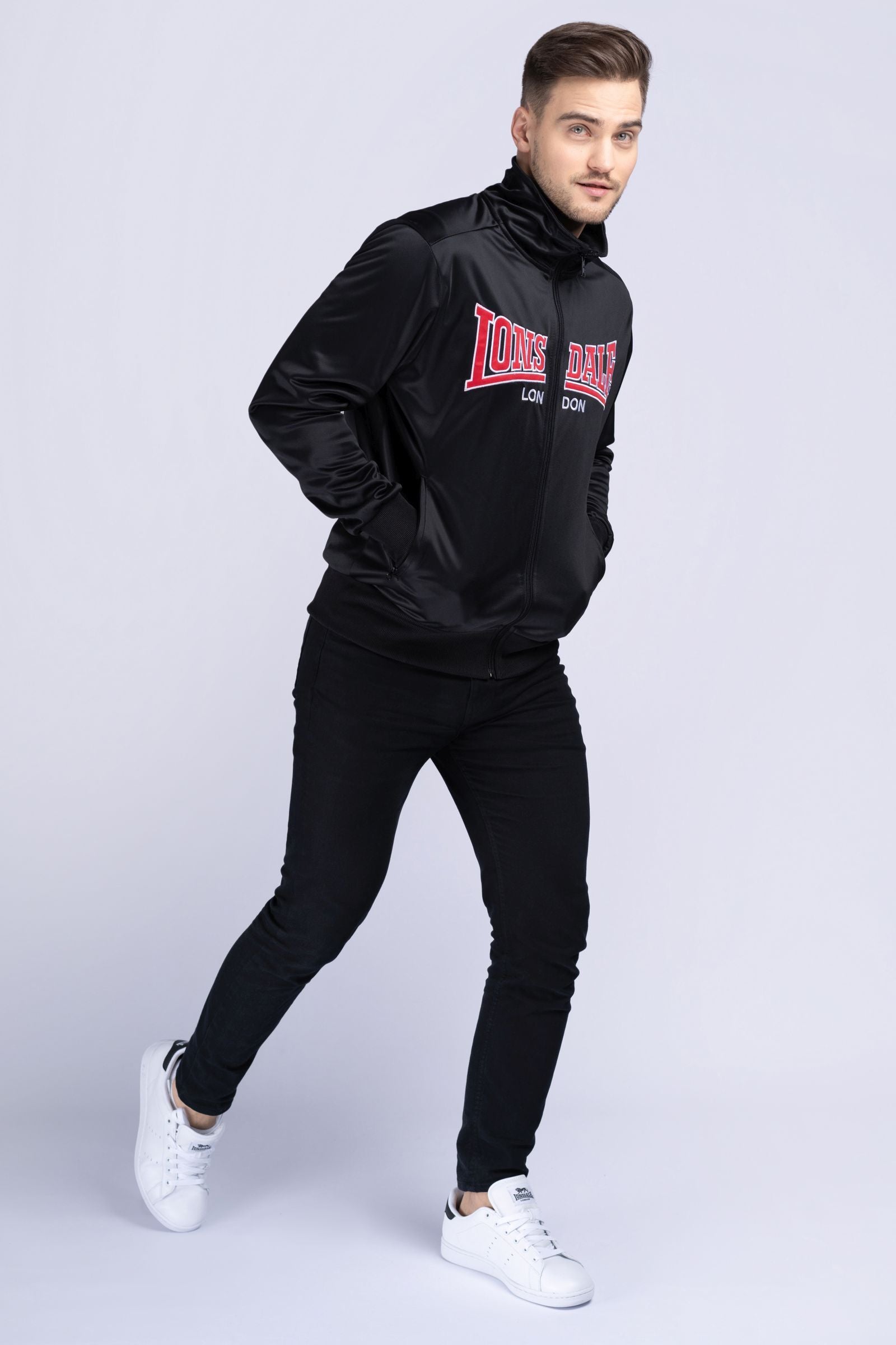  Толстовка LONSDALE POLKERRIS Black/Red 