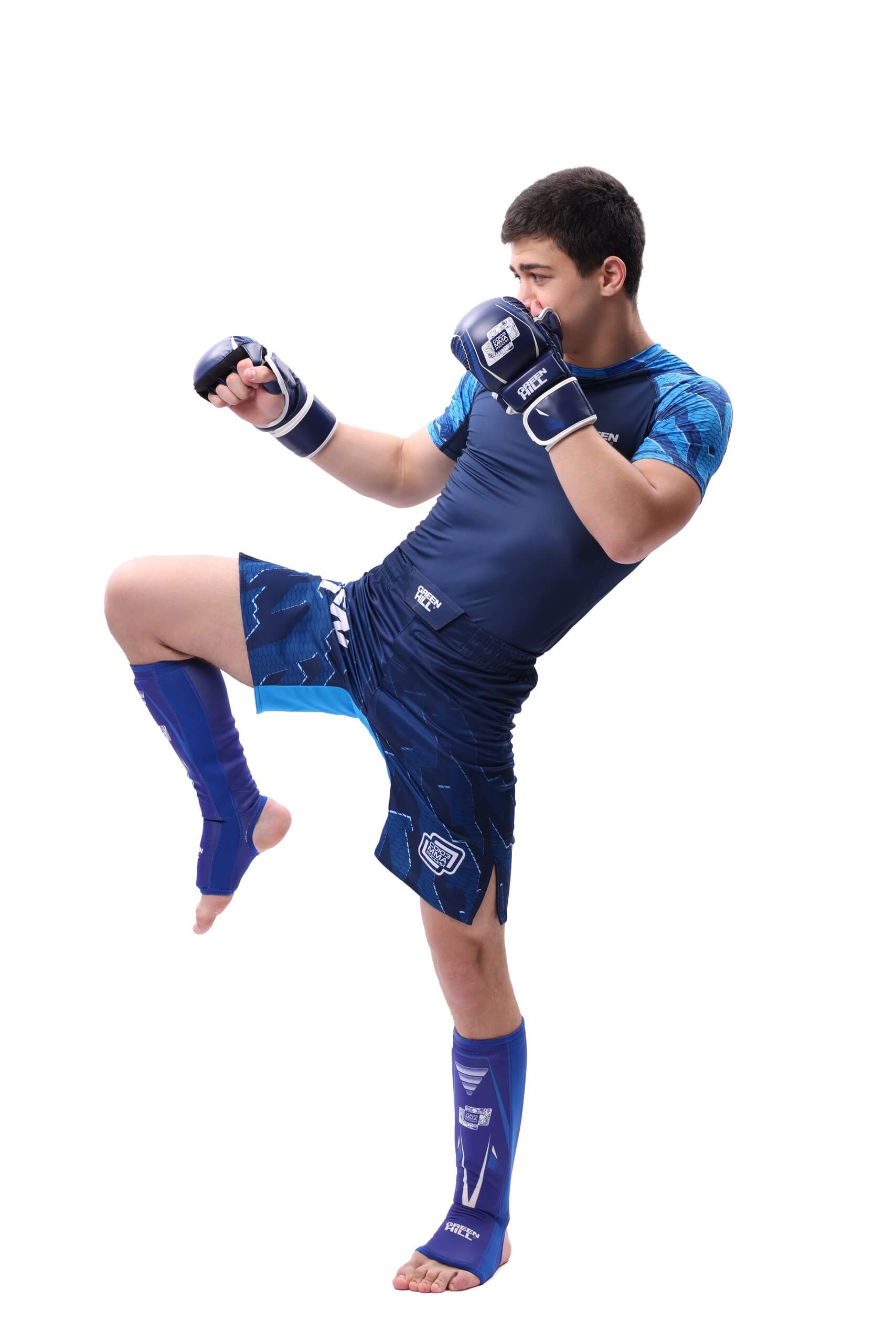  Рашгард GREEN HILL СОЮЗ ММА РОССИИ MMU-035 Синий 