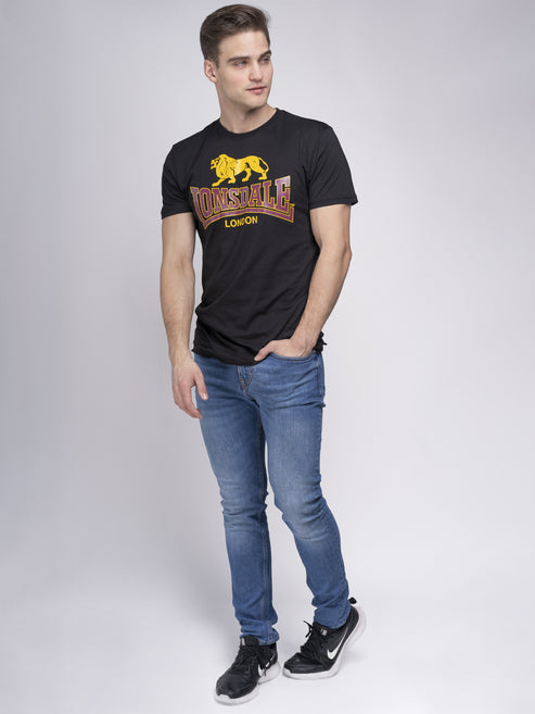  Мужская футболка LONSDALE TAVERHAM, цвет Black 