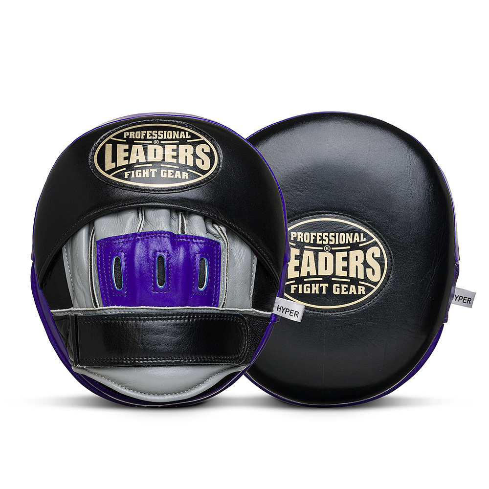  Лапы боксерские LEADERS MID AIR HYPER BK/GR/PUR 