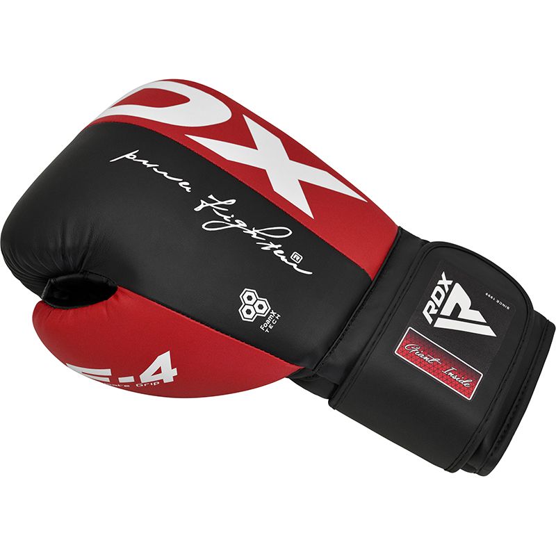  Боксерские перчатки RDX F4 черно красные 