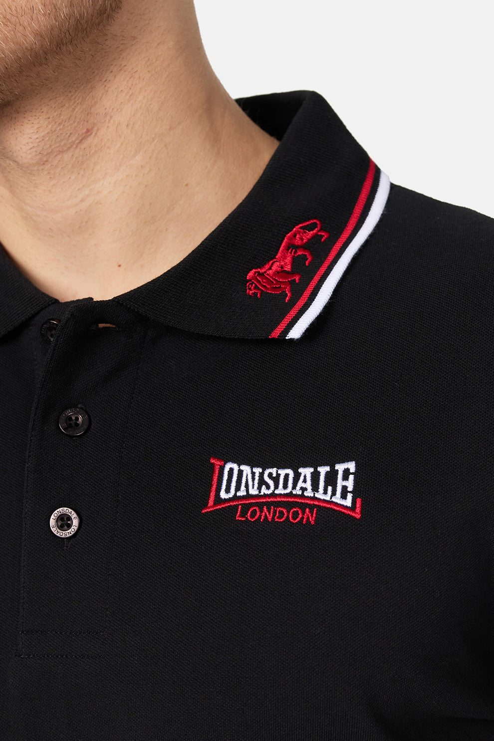 Футболка поло Lonsdale LION черное 