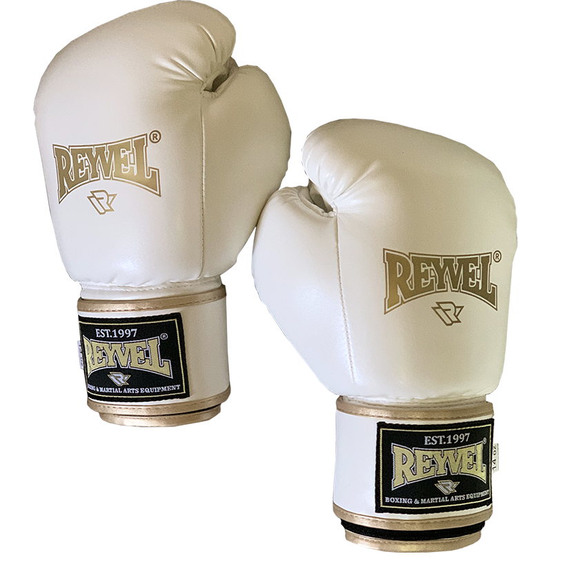  Боксерские перчатки Reyvel 80 белые 