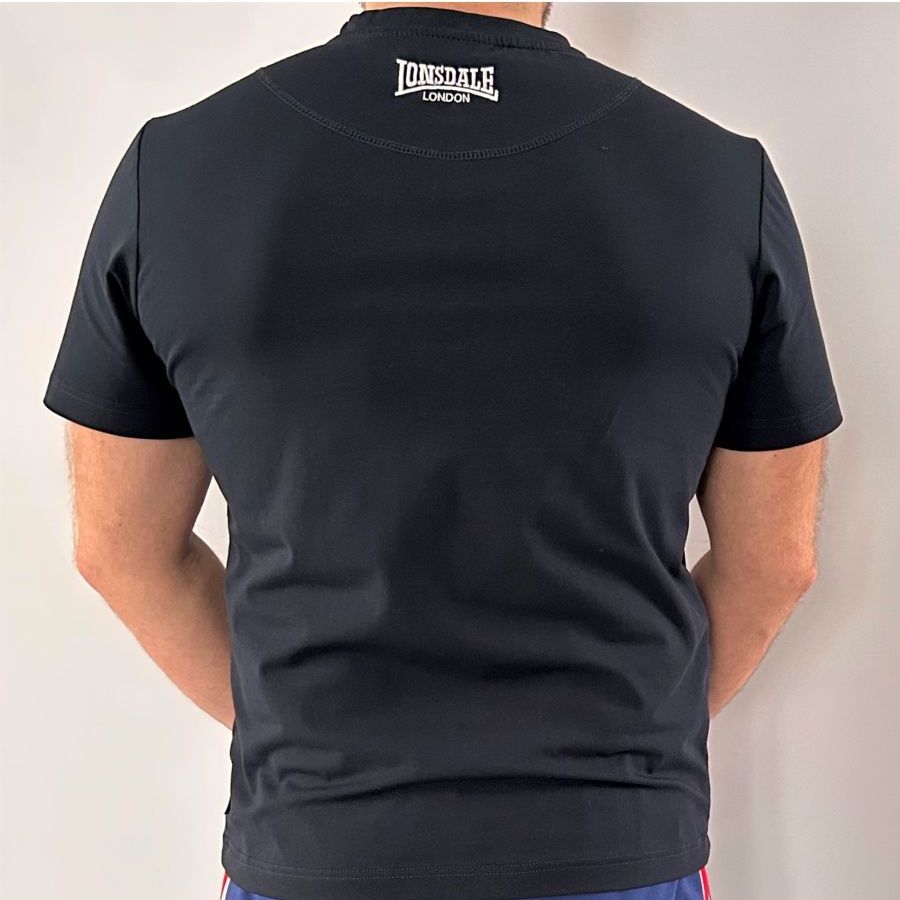  Футболка Lonsdale Big Logo вышивка темно синяя 