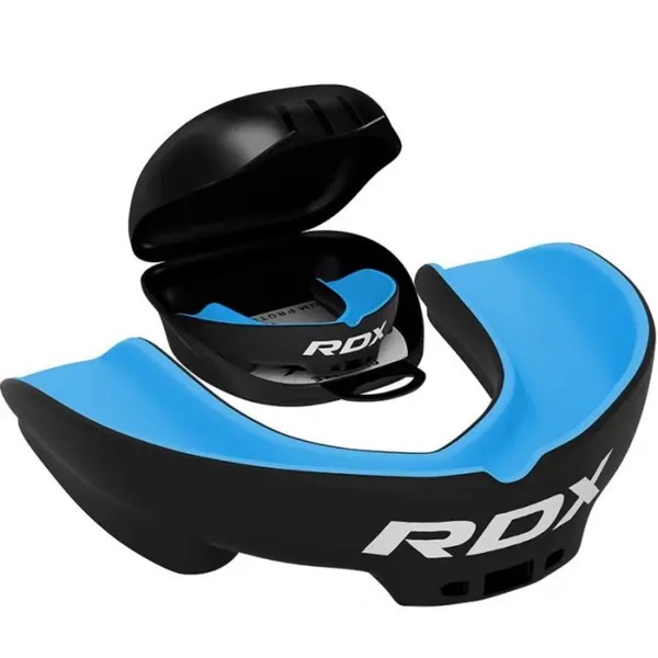  Капа для бокса RDX single взрослая черно синяя 