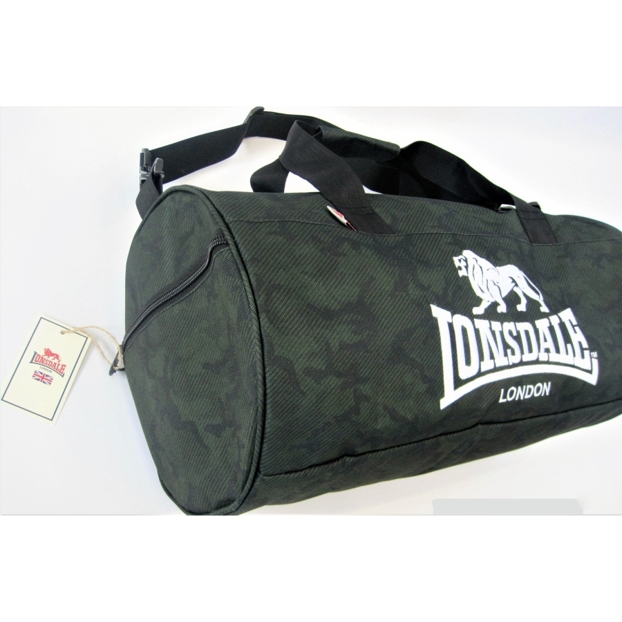 Сумка Lonsdale Barrel Bag 2 черно зеленая — фото
