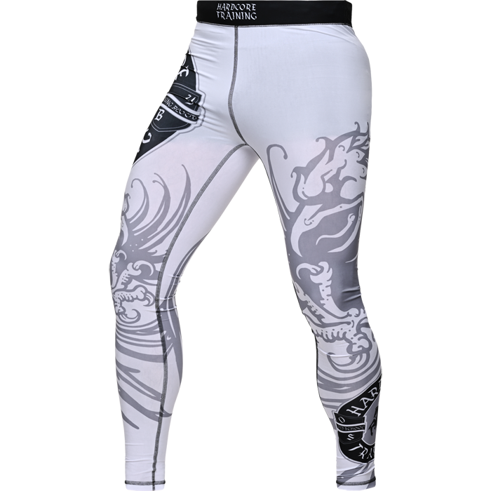  Компрессионные штаны Hardcore Training Heraldry White 