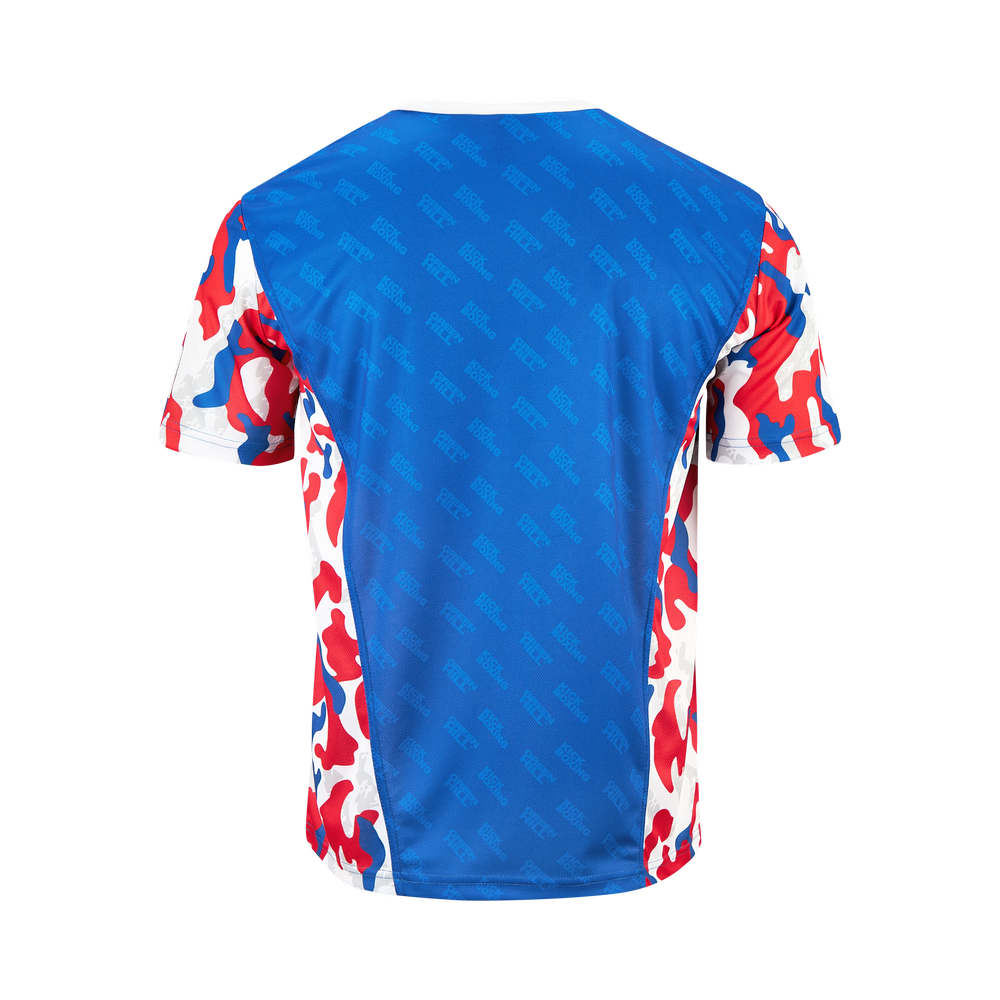  Футболка для кикбоксинга GREEN HILL с круглым воротом синяя 