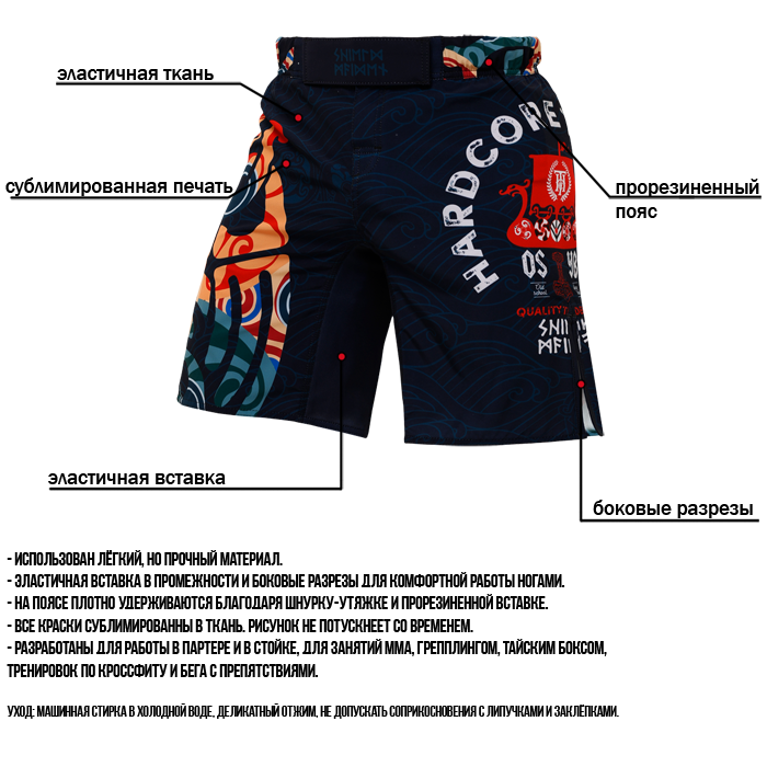  Шорты Hardcore Training Nordic Pattern Multicolor 