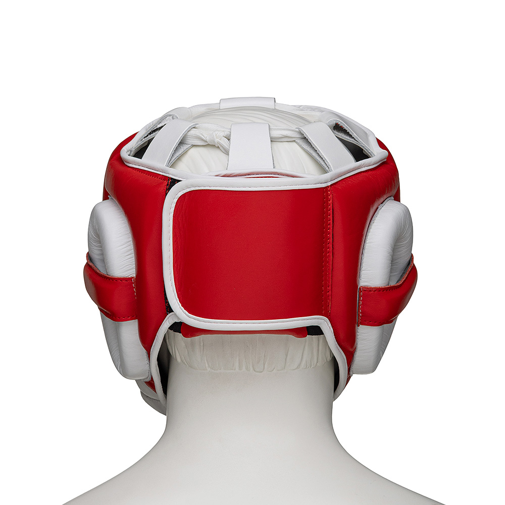  Шлем боксерский LEADERS LS MEX VELCRO RD/WH 