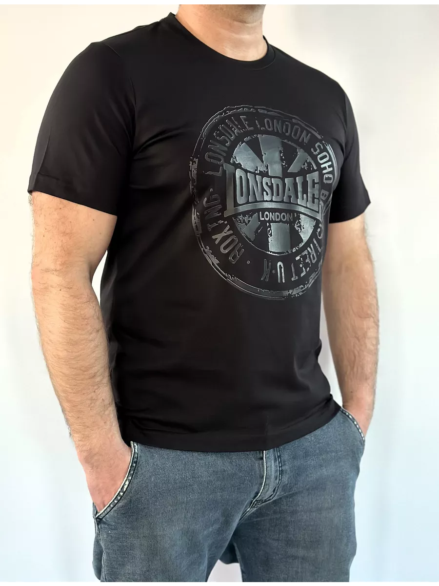  Футболка Lonsdale Black Flag черная 