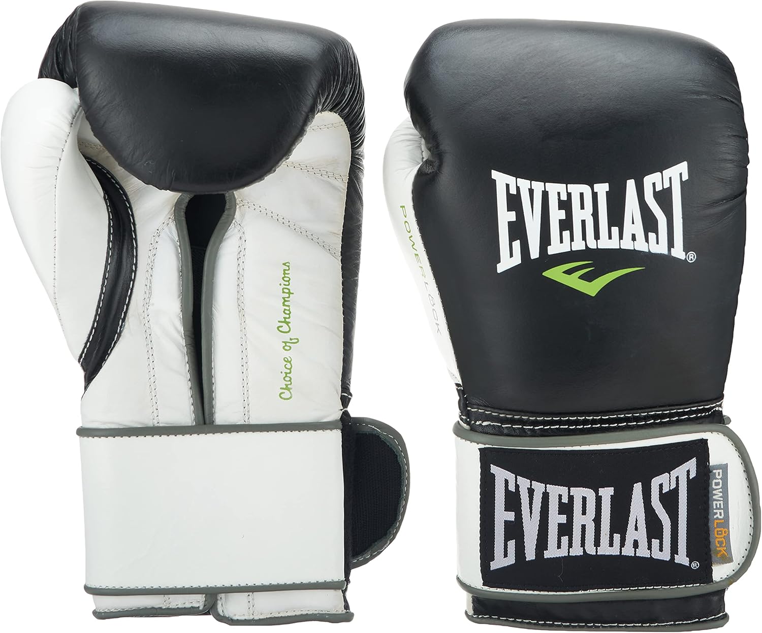  Боксерские перчатки EVERLAST POWERLOCK черные c белым 