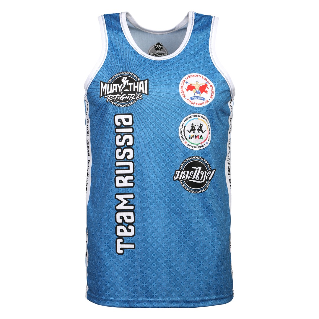  Майка тренировочная RFighter ФТБР-TEAM RUSSIA синяя 