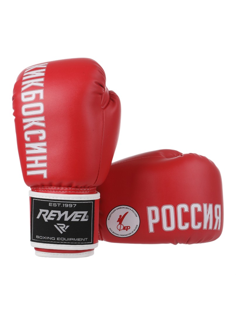  Перчатки боксерские Reyvel КИКБОКСИНГ красные 