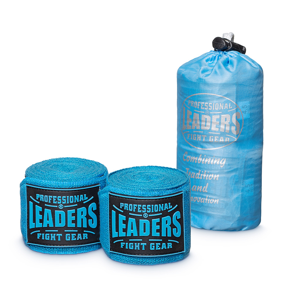  Бинты боксерские LEADERS PRO 84/16 голубые 