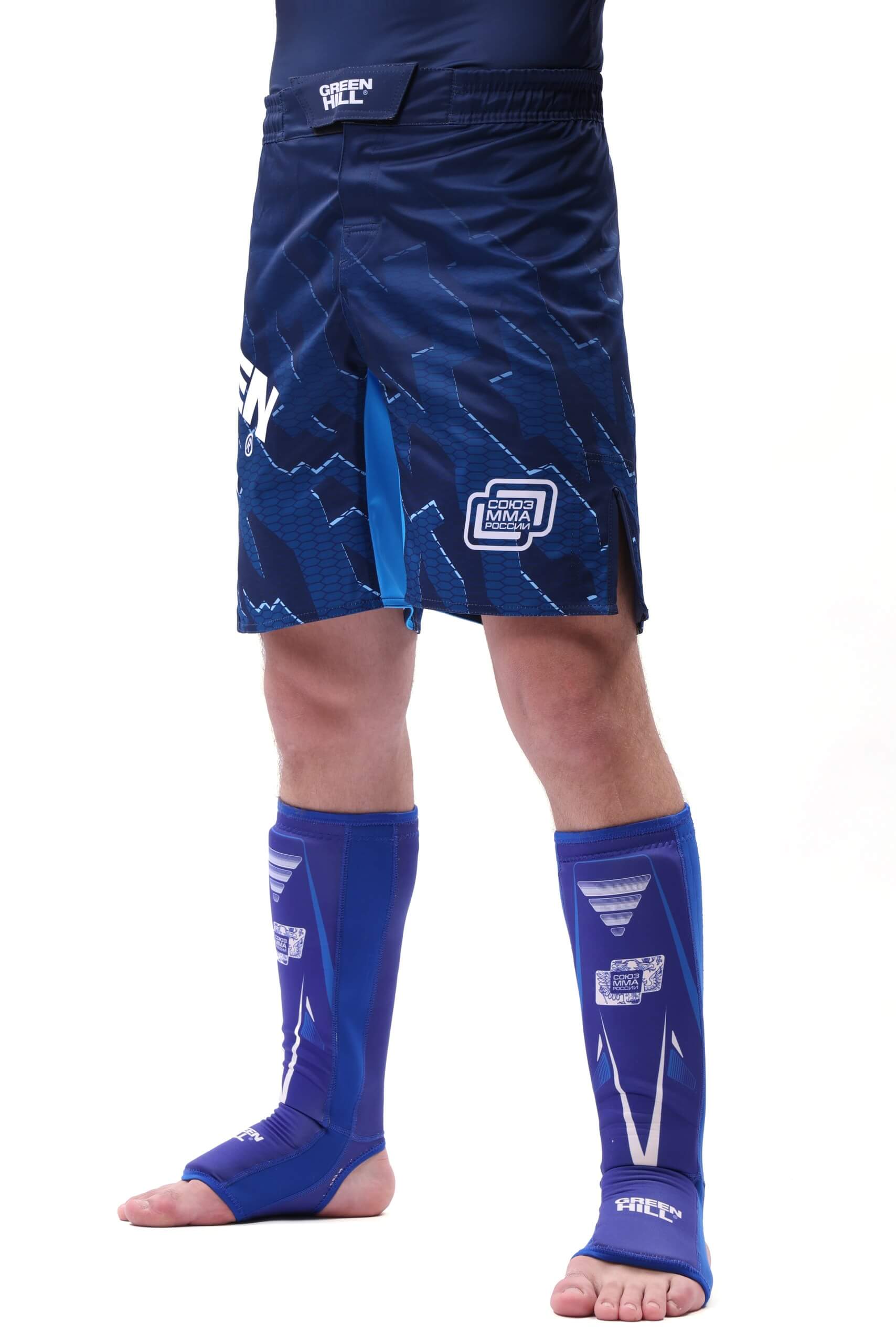  Защита голени и стопы GREEN HILL СОЮЗ ММА синий 