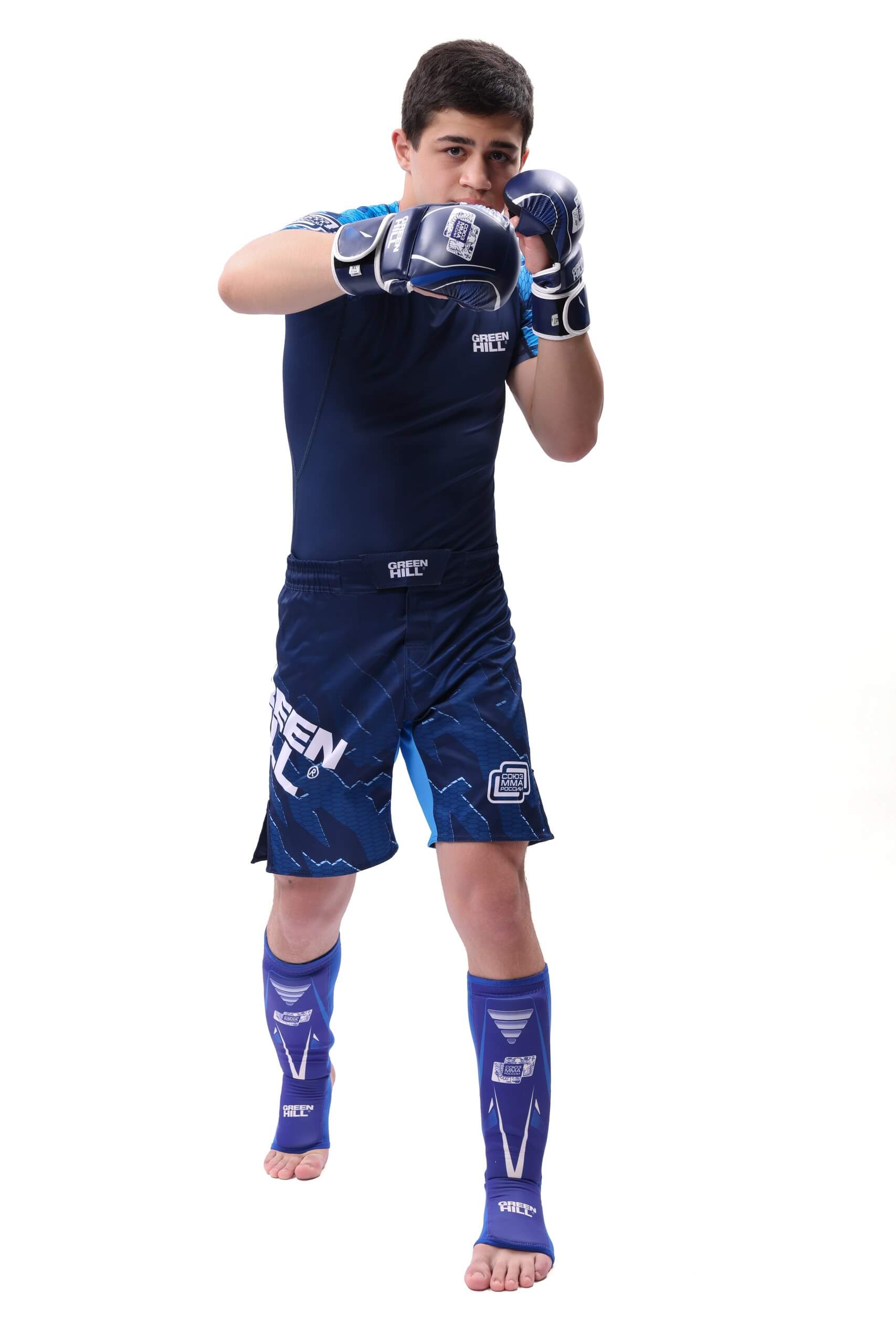  Перчатки GREEN HILL СОЮЗ MMA РОССИИ синие 