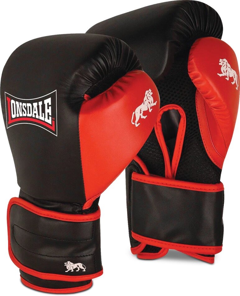  Боксерские перчатки Lonsdale Haydock черн/красн. 