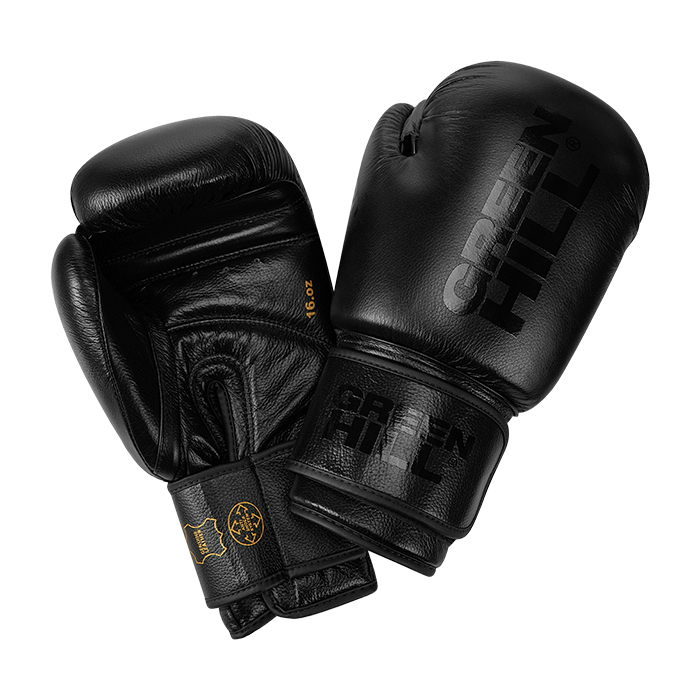  Боксёрские перчатки GREEN HILL TIGER BLACK чёрные 